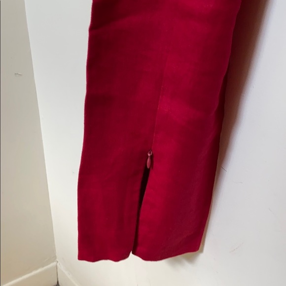 Max Mara red linen ankle pants - Picture 4 of 5